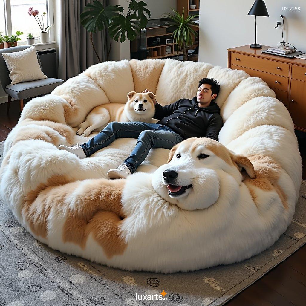 LUX.2256 Giant Fur Pet Beds For Humans: Oversized & Cozy Beds For Human Comfort giant fur pet beds for humans 7