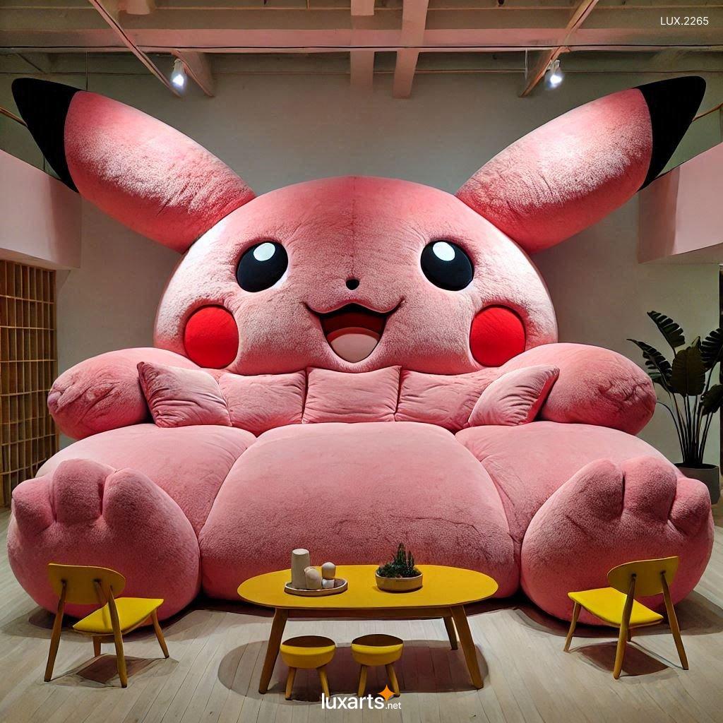 LUX.2265 Giant Pikachu Shaped Couch: Adorable & Comfortable Pokémon Sofa giant pikachu shaped couch 4