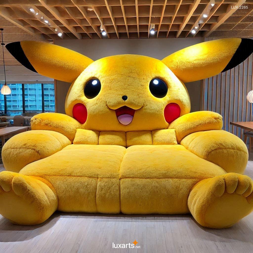 LUX.2265 Giant Pikachu Shaped Couch: Adorable & Comfortable Pokémon Sofa giant pikachu shaped couch 8