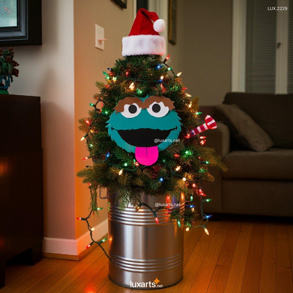 LUX.2229 Creative Oscar the Grouch-Themed Christmas Tree for Sesame Street Fans oscar the grouch christmas tree 4