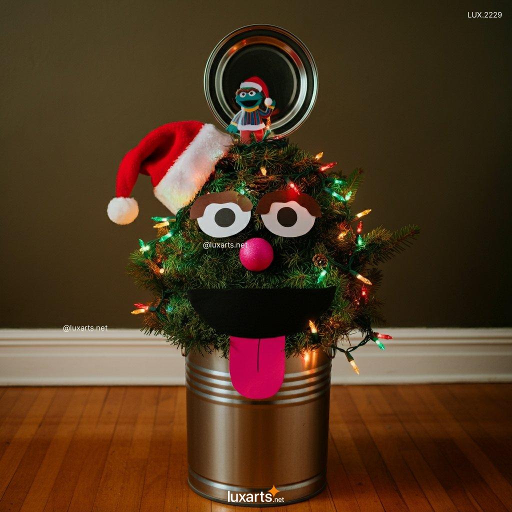 LUX.2229 Creative Oscar the Grouch-Themed Christmas Tree for Sesame Street Fans oscar the grouch christmas tree 5