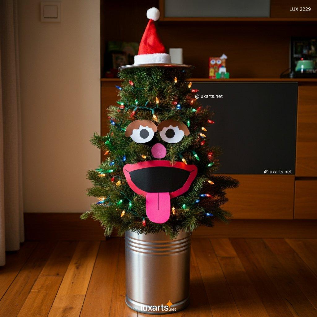 LUX.2229 Creative Oscar the Grouch-Themed Christmas Tree for Sesame Street Fans oscar the grouch christmas tree 7