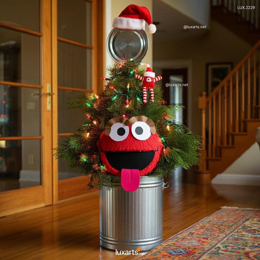 LUX.2229 Creative Oscar the Grouch-Themed Christmas Tree for Sesame Street Fans oscar the grouch christmas tree 8