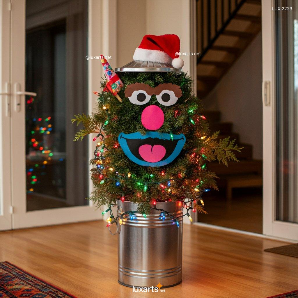 LUX.2229 Creative Oscar the Grouch-Themed Christmas Tree for Sesame Street Fans oscar the grouch christmas tree 9