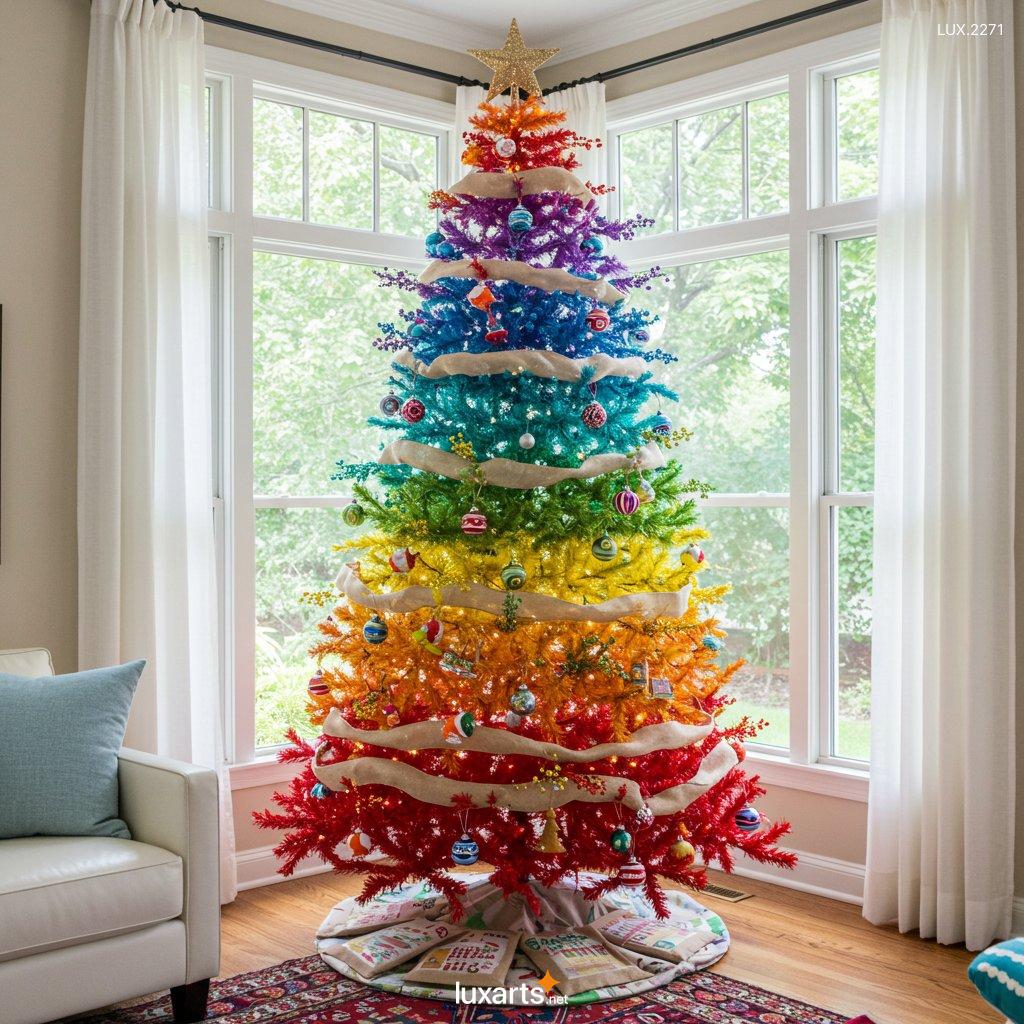 LUX.2271 Rainbow Christmas Trees: The Hottest Holiday Trend This Year rainbow christmas trees 3