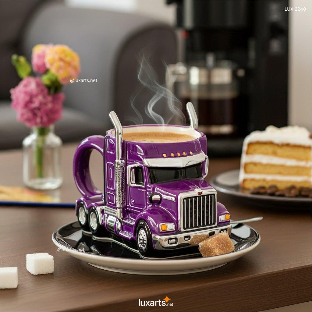 LUX.2241 Semi-Truck Shaped Coffee Mug: Unique & Creative Truck Lover's Mug semi truck shaped coffee mug 2