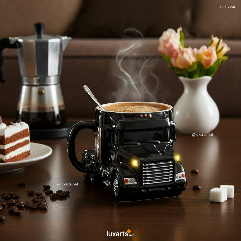 LUX.2241 Semi-Truck Shaped Coffee Mug: Unique & Creative Truck Lover's Mug semi truck shaped coffee mug 4