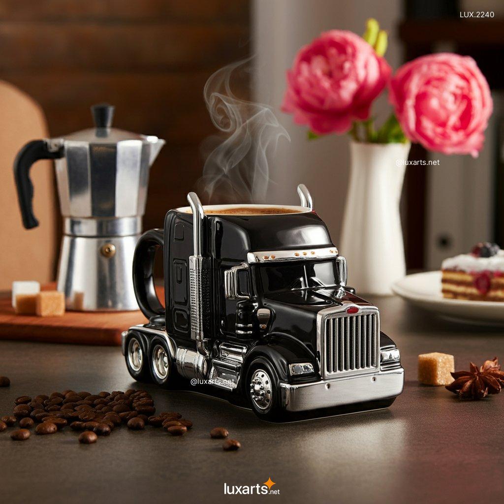 LUX.2241 Semi-Truck Shaped Coffee Mug: Unique & Creative Truck Lover's Mug semi truck shaped coffee mug 5