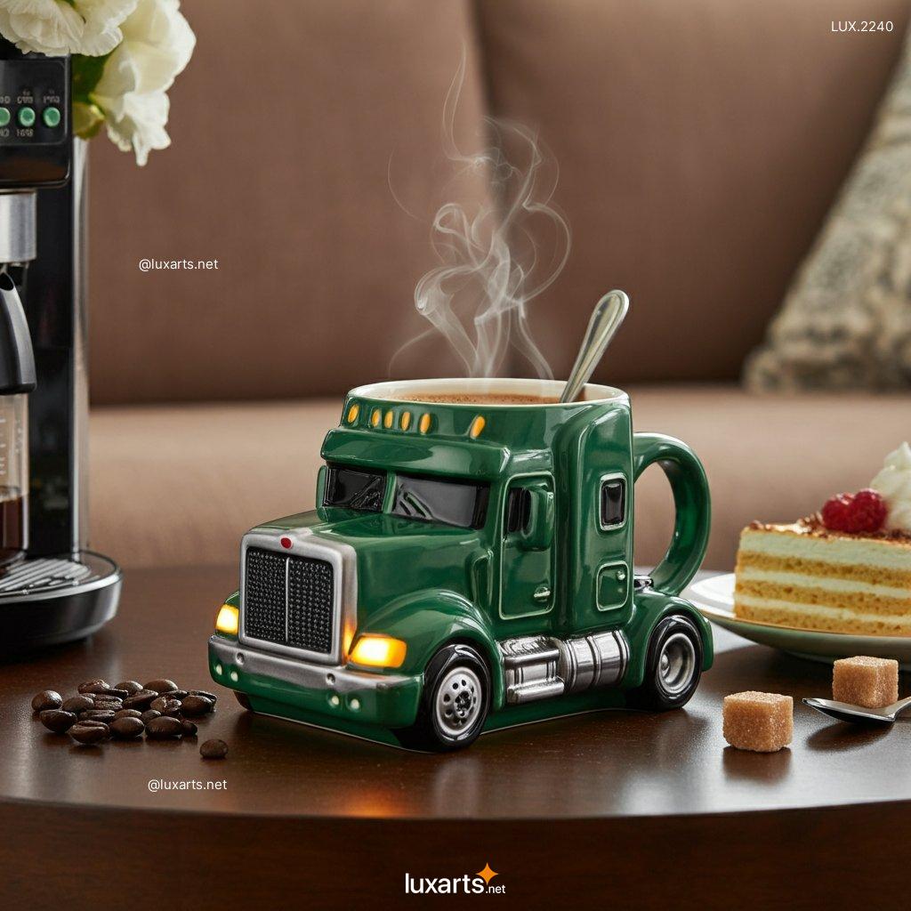 LUX.2241 Semi-Truck Shaped Coffee Mug: Unique & Creative Truck Lover's Mug semi truck shaped coffee mug 6