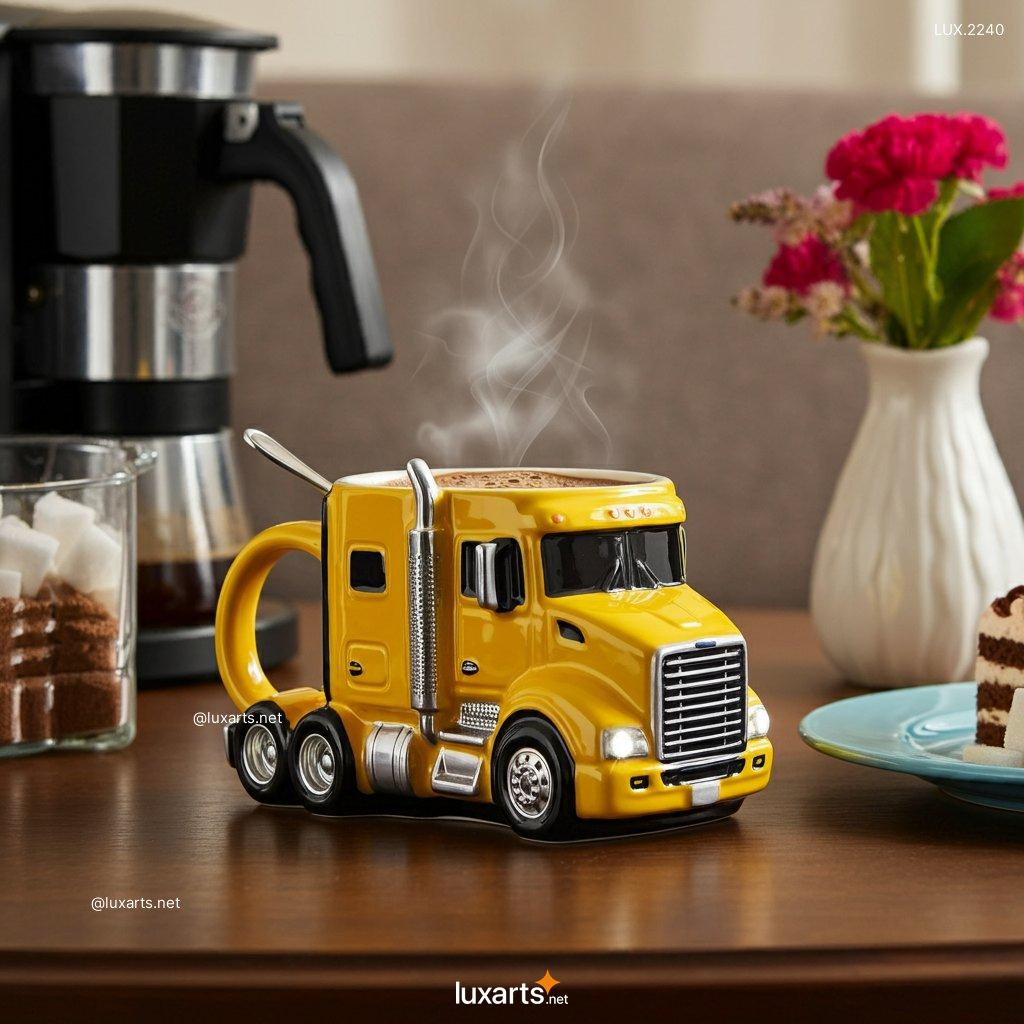 LUX.2241 Semi-Truck Shaped Coffee Mug: Unique & Creative Truck Lover's Mug semi truck shaped coffee mug 7