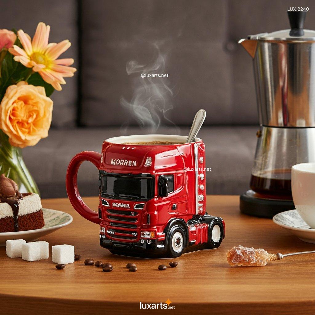 LUX.2241 Semi-Truck Shaped Coffee Mug: Unique & Creative Truck Lover's Mug semi truck shaped coffee mug 8