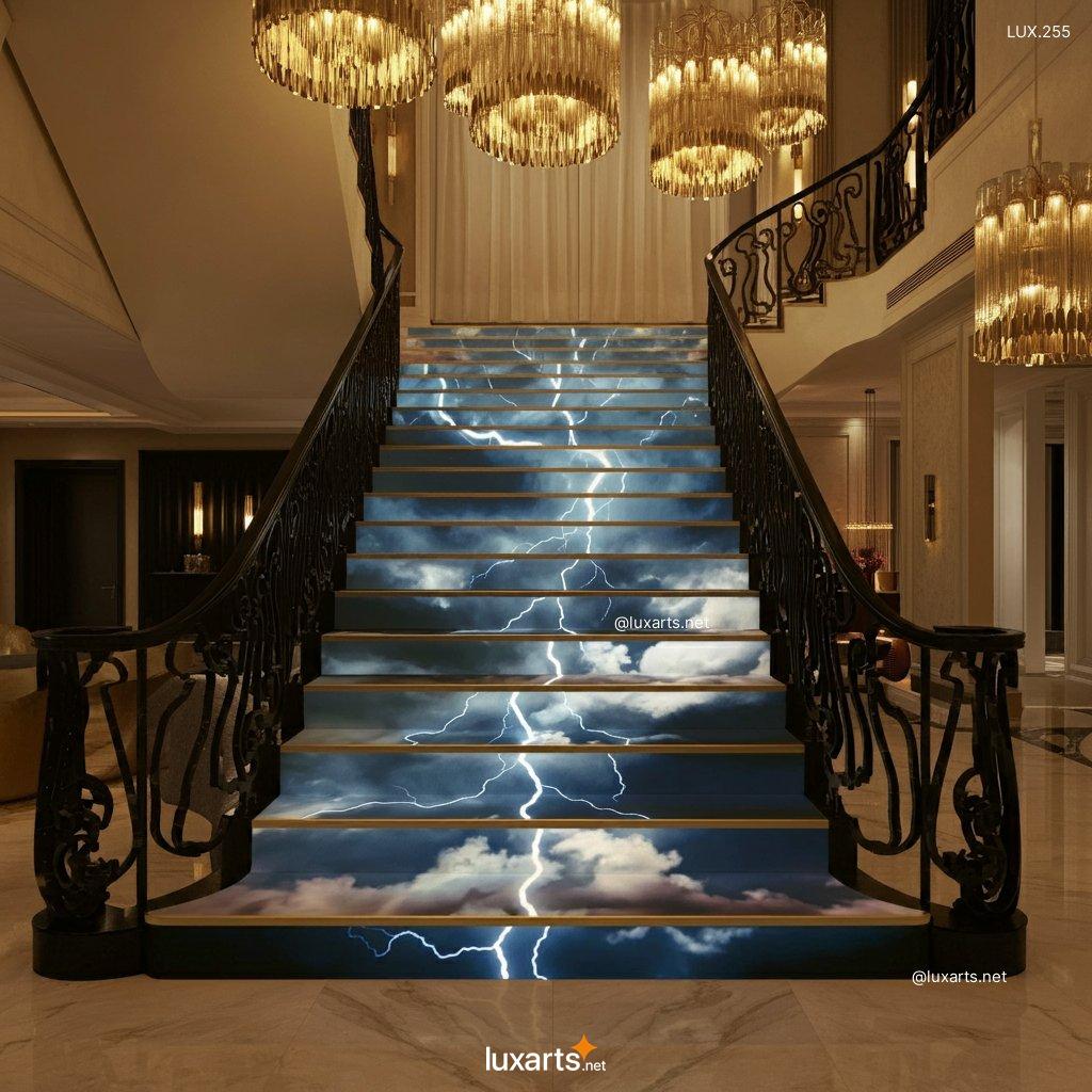 LUX.2239	Electrify Your Home with Thunderbolt Themed Staircases | Lightning-Inspired Elegance thunderbolt themed staircases 4