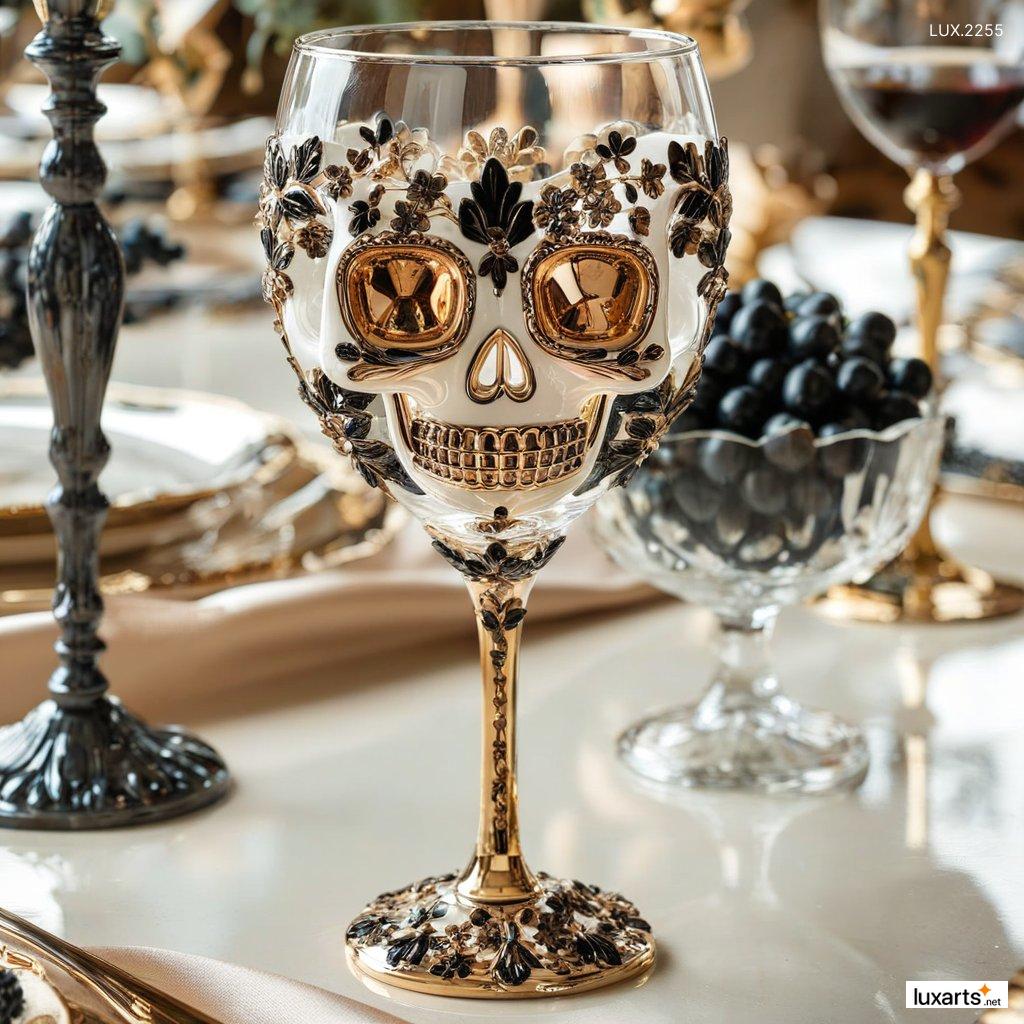 LUX.2255 Skull wine glass: Wine Glass Skull Design Unique & Gothic Barware for Your Home wine glass skull design 1