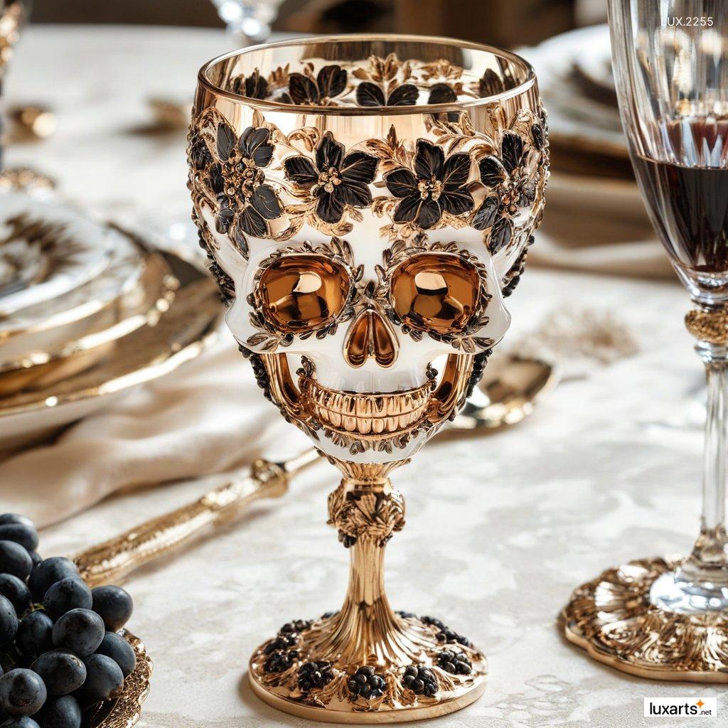 LUX.2255 Skull wine glass: Wine Glass Skull Design Unique & Gothic Barware for Your Home wine glass skull design 2