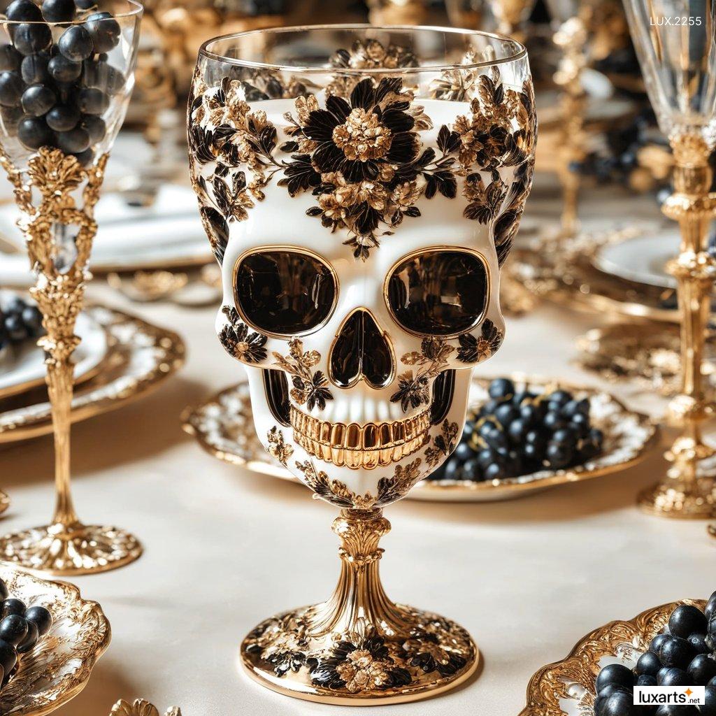 LUX.2255 Skull wine glass: Wine Glass Skull Design Unique & Gothic Barware for Your Home wine glass skull design 3