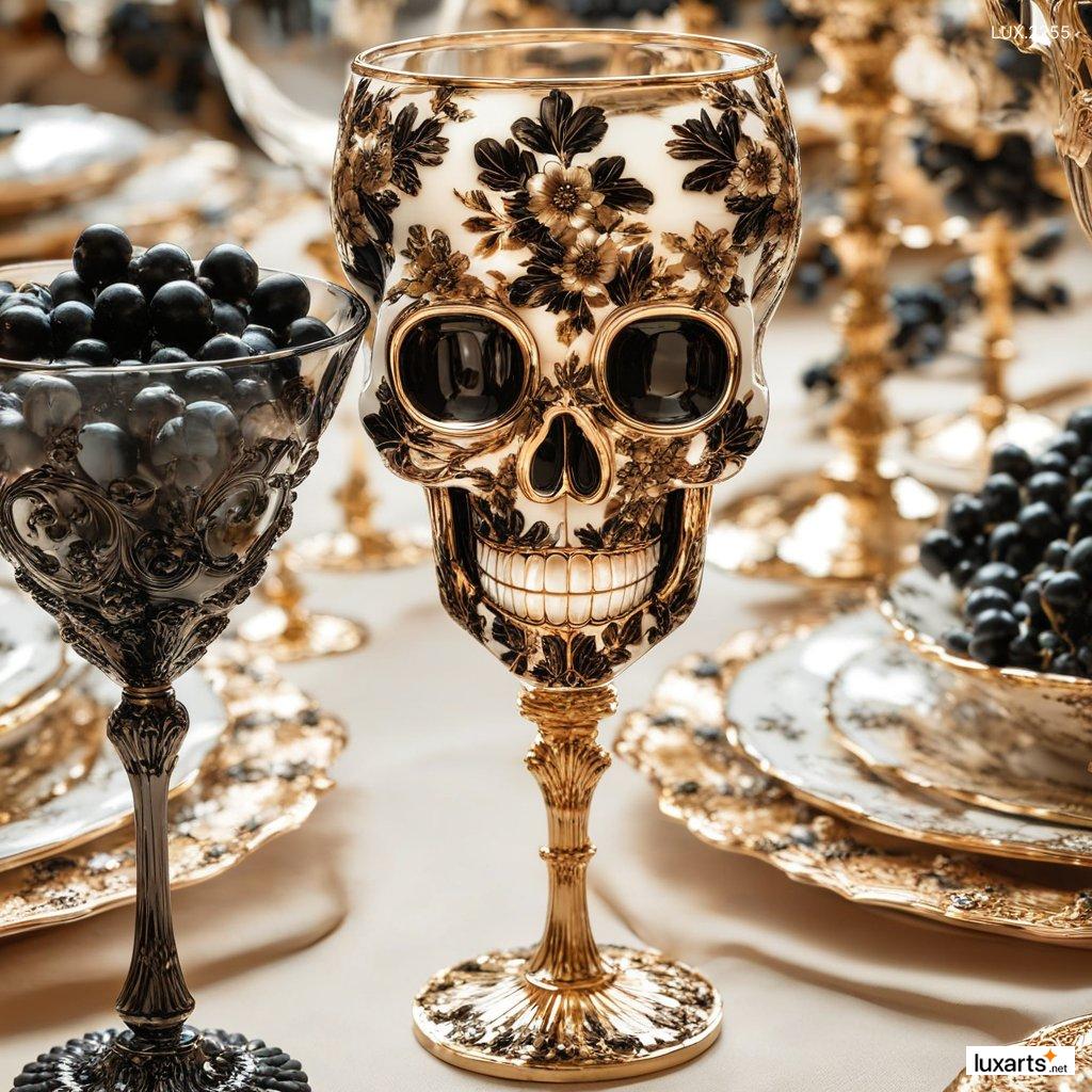 LUX.2255 Skull wine glass: Wine Glass Skull Design Unique & Gothic Barware for Your Home wine glass skull design 4