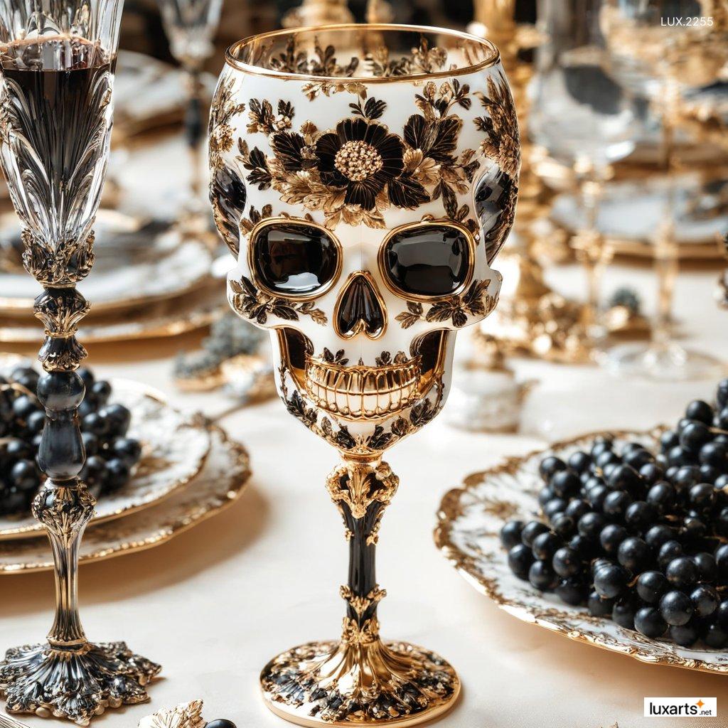 LUX.2255 Skull wine glass: Wine Glass Skull Design Unique & Gothic Barware for Your Home wine glass skull design 6