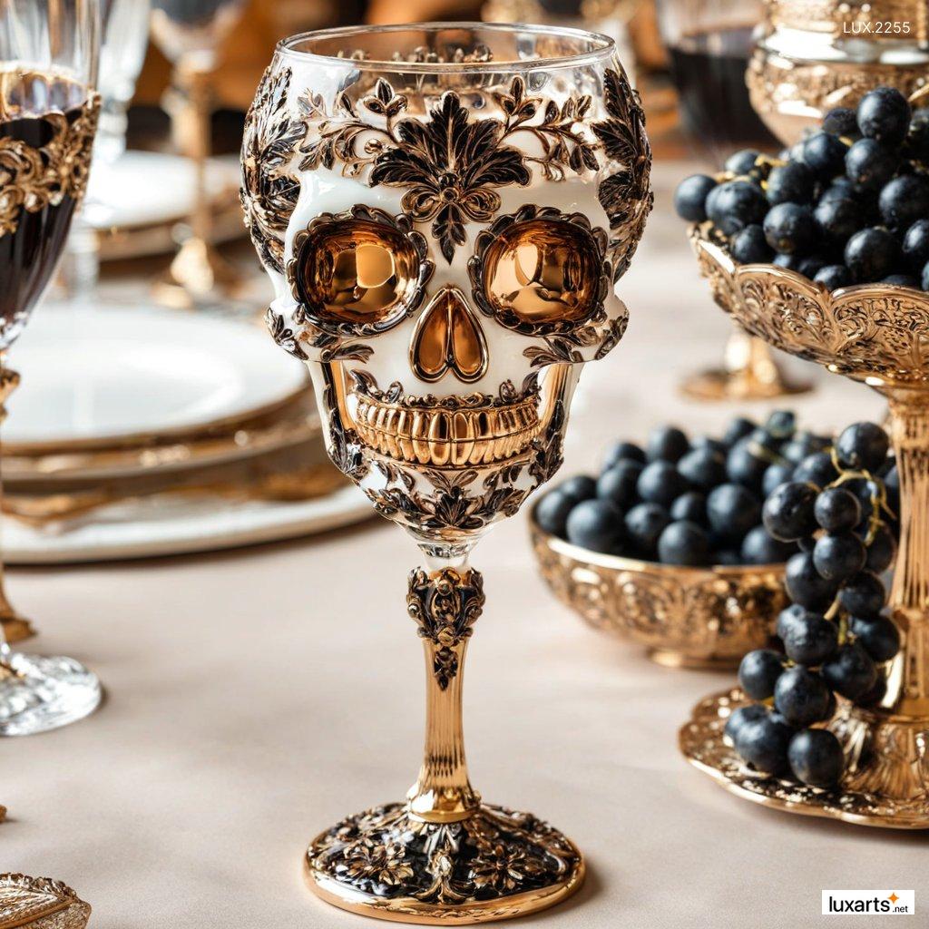 LUX.2255 Skull wine glass: Wine Glass Skull Design Unique & Gothic Barware for Your Home wine glass skull design 7