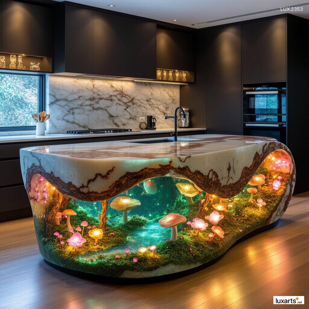 LUX.2353 Artistic Epoxy Kitchen Island Designs: The Ultimate Fusion of Art and Functionality artistic epoxy kitchen island designs 10