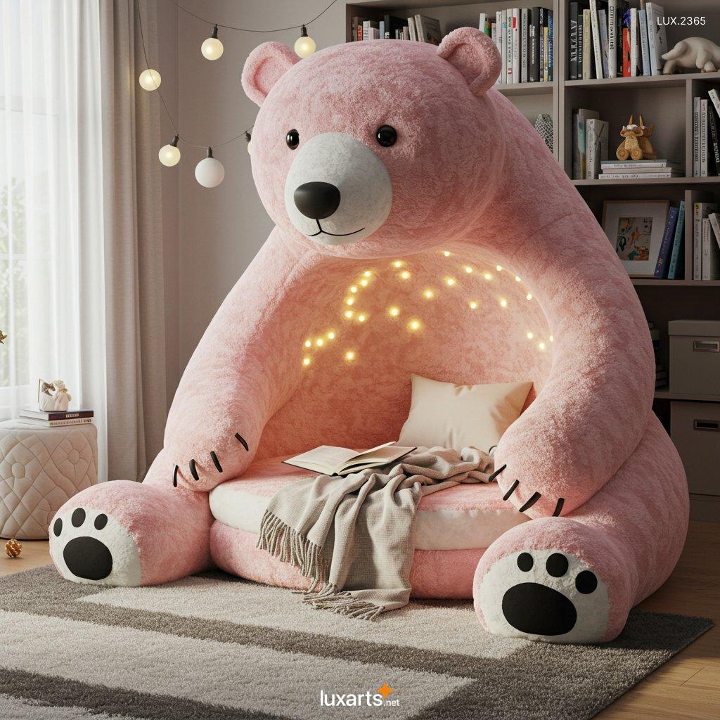 LUX.2365 Bear Shaped Reading Nook: Cozy and Adorable Space for Book Lovers bear shaped reading nook 1