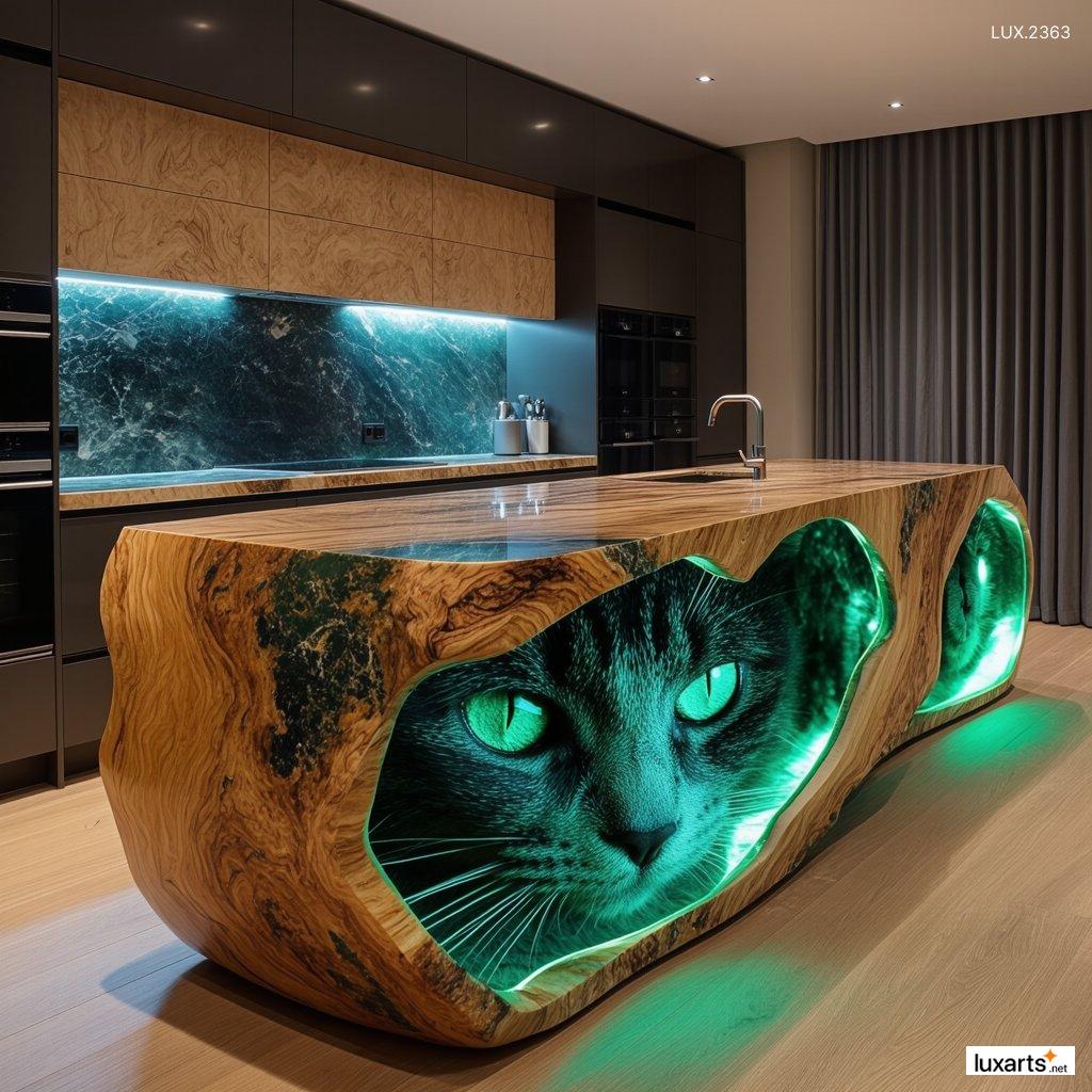 LUX.2363 Cat Epoxy Kitchen Island Designs: Elevate Your Kitchen with These Stunning Ideas cat epoxy kitchen island designs 2