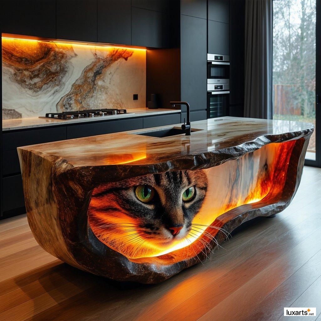 LUX.2363 Cat Epoxy Kitchen Island Designs: Elevate Your Kitchen with These Stunning Ideas cat epoxy kitchen island designs 5