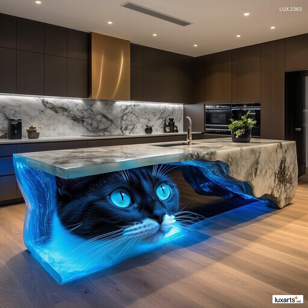 LUX.2363 Cat Epoxy Kitchen Island Designs: Elevate Your Kitchen with These Stunning Ideas cat epoxy kitchen island designs 9