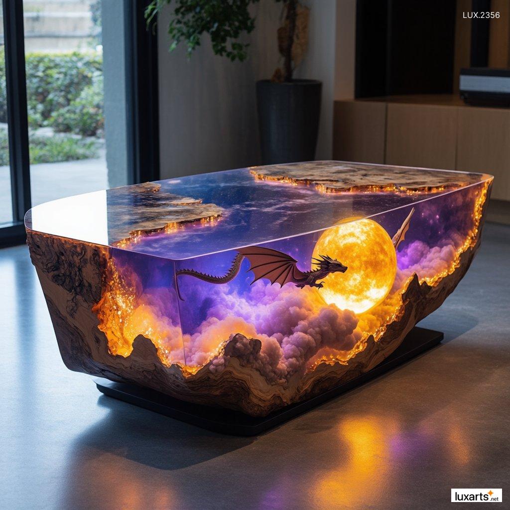 LUX.2356 Dragon Epoxy Coffee Table Designs: Unique and Stunning Furniture Ideas for Your Home dragon epoxy coffee tables designs 2