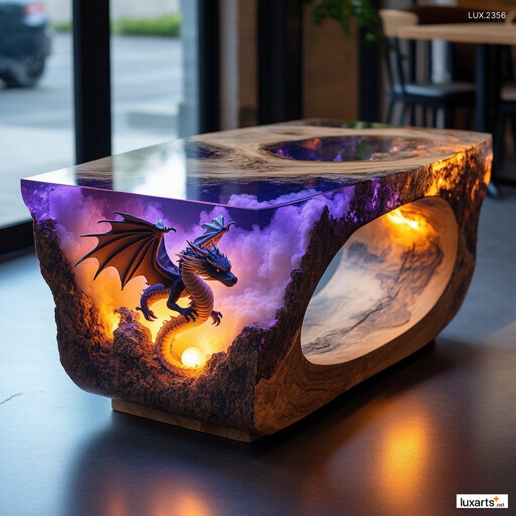 LUX.2356 Dragon Epoxy Coffee Table Designs: Unique and Stunning Furniture Ideas for Your Home dragon epoxy coffee tables designs 4