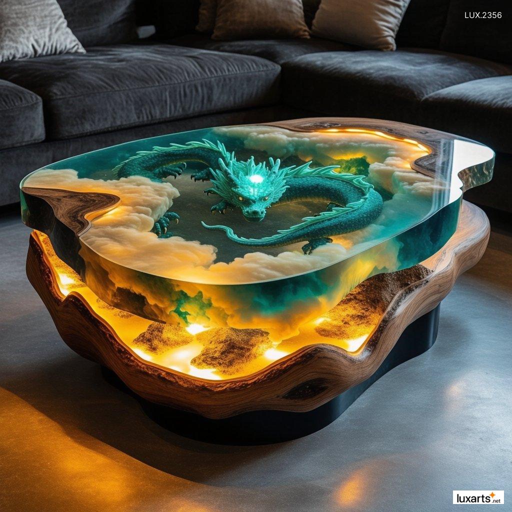 LUX.2356 Dragon Epoxy Coffee Table Designs: Unique and Stunning Furniture Ideas for Your Home dragon epoxy coffee tables designs 5