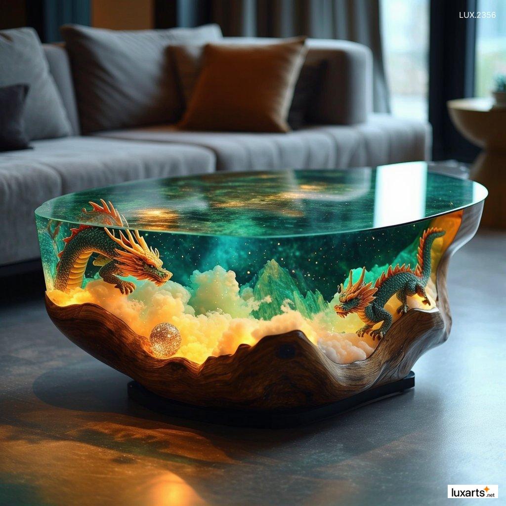 LUX.2356 Dragon Epoxy Coffee Table Designs: Unique and Stunning Furniture Ideas for Your Home dragon epoxy coffee tables designs 6