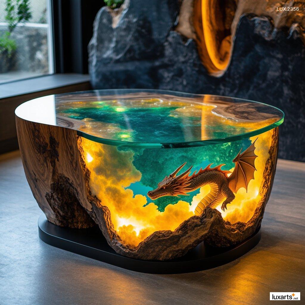 LUX.2356 Dragon Epoxy Coffee Table Designs: Unique and Stunning Furniture Ideas for Your Home dragon epoxy coffee tables designs 7