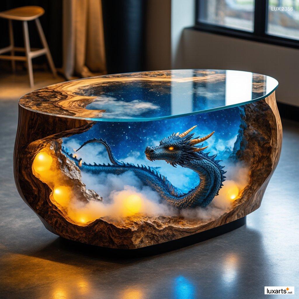 LUX.2356 Dragon Epoxy Coffee Table Designs: Unique and Stunning Furniture Ideas for Your Home dragon epoxy coffee tables designs 9