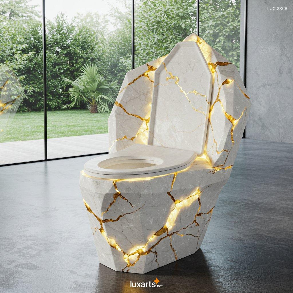 LUX.2368 Mineral Crystal Toilets: Luxurious and Unique Bathroom Designs for a Natural Aesthetic mineral crytal toilets 1