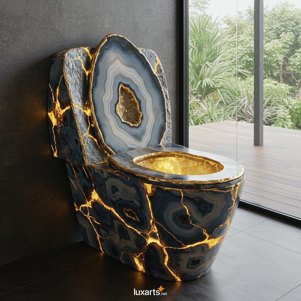 LUX.2368 Mineral Crystal Toilets: Luxurious and Unique Bathroom Designs for a Natural Aesthetic mineral crytal toilets 12