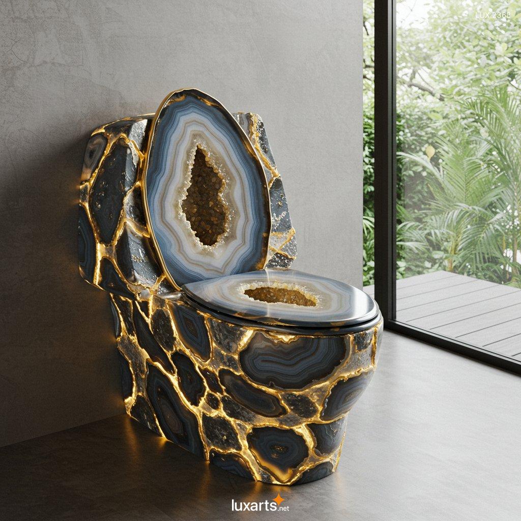 LUX.2368 Mineral Crystal Toilets: Luxurious and Unique Bathroom Designs for a Natural Aesthetic mineral crytal toilets 13