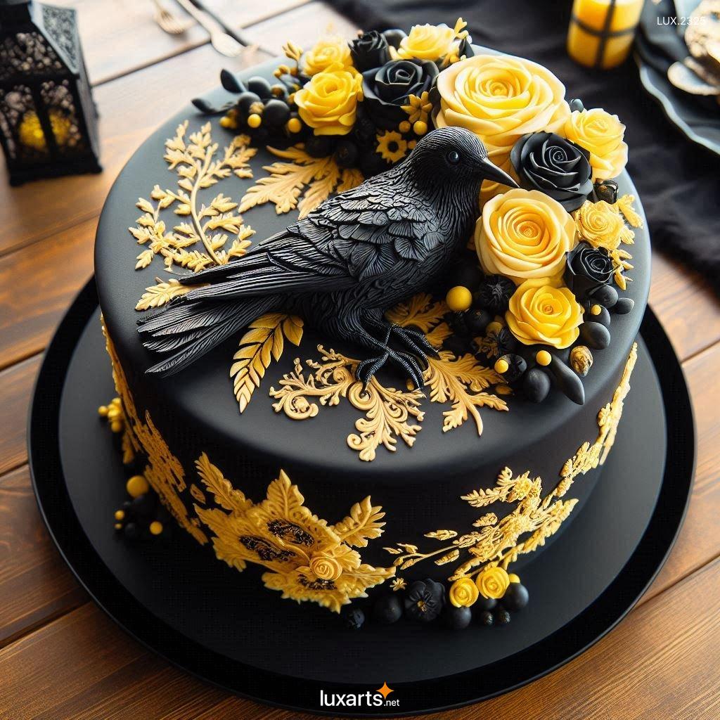 Black Beauty: Crow-Inspired Cake Decorating Ideas stunning crow themed cake design 8