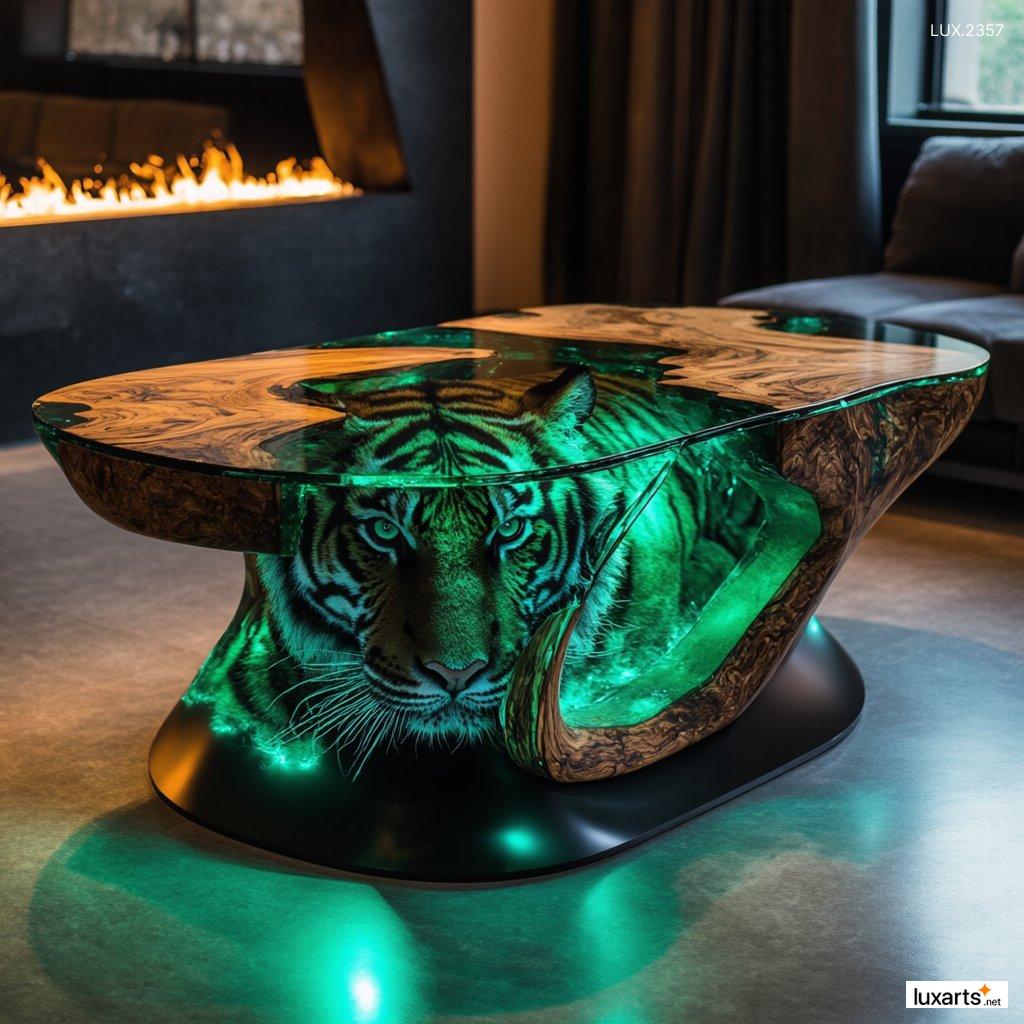 LUX.2357 Tiger Epoxy Coffee Tables Designs: Unique and Striking Furniture Ideas for Modern Homes tiger epoxy coffee tables designs 10