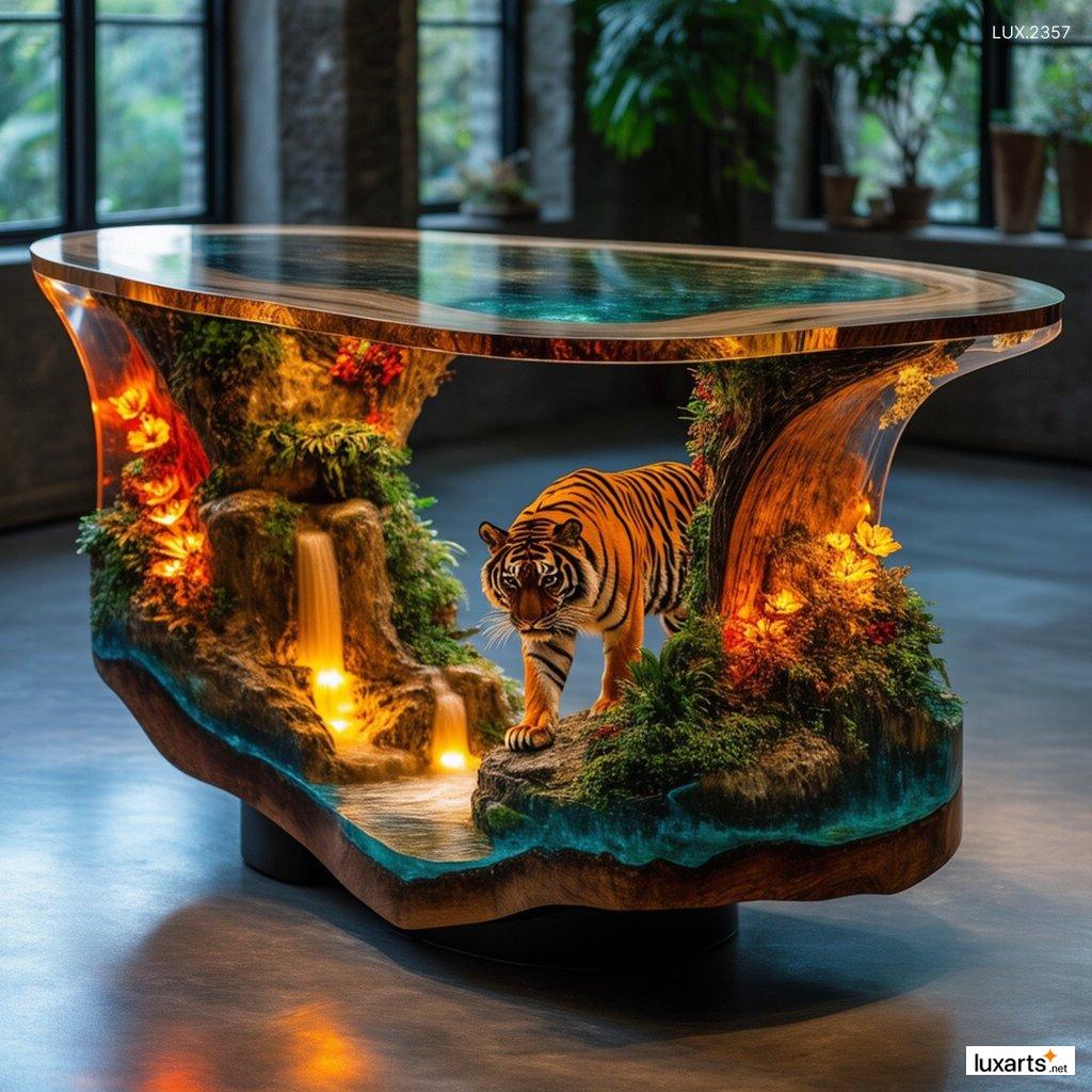 LUX.2357 Tiger Epoxy Coffee Tables Designs: Unique and Striking Furniture Ideas for Modern Homes tiger epoxy coffee tables designs 11