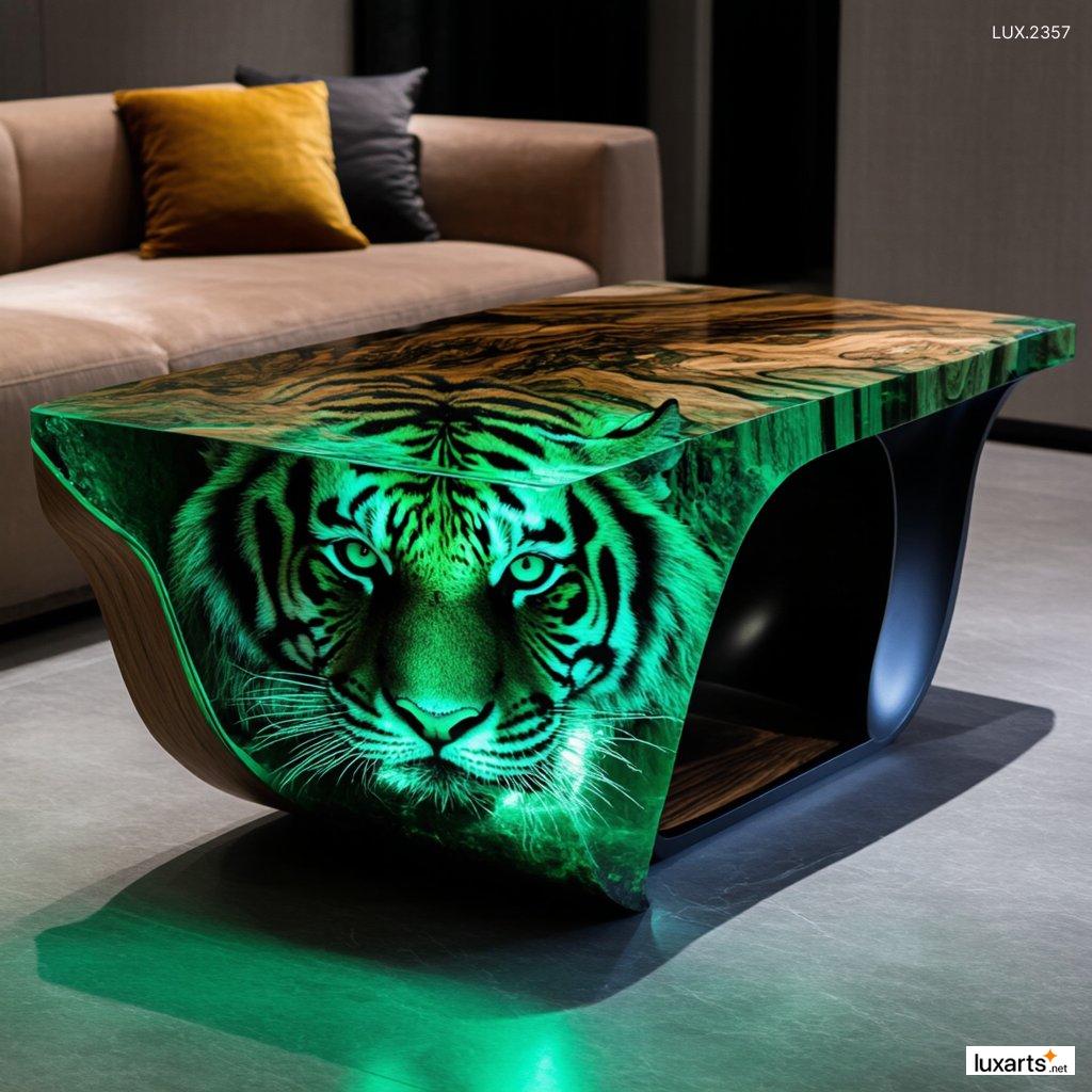 LUX.2357 Tiger Epoxy Coffee Tables Designs: Unique and Striking Furniture Ideas for Modern Homes tiger epoxy coffee tables designs 2