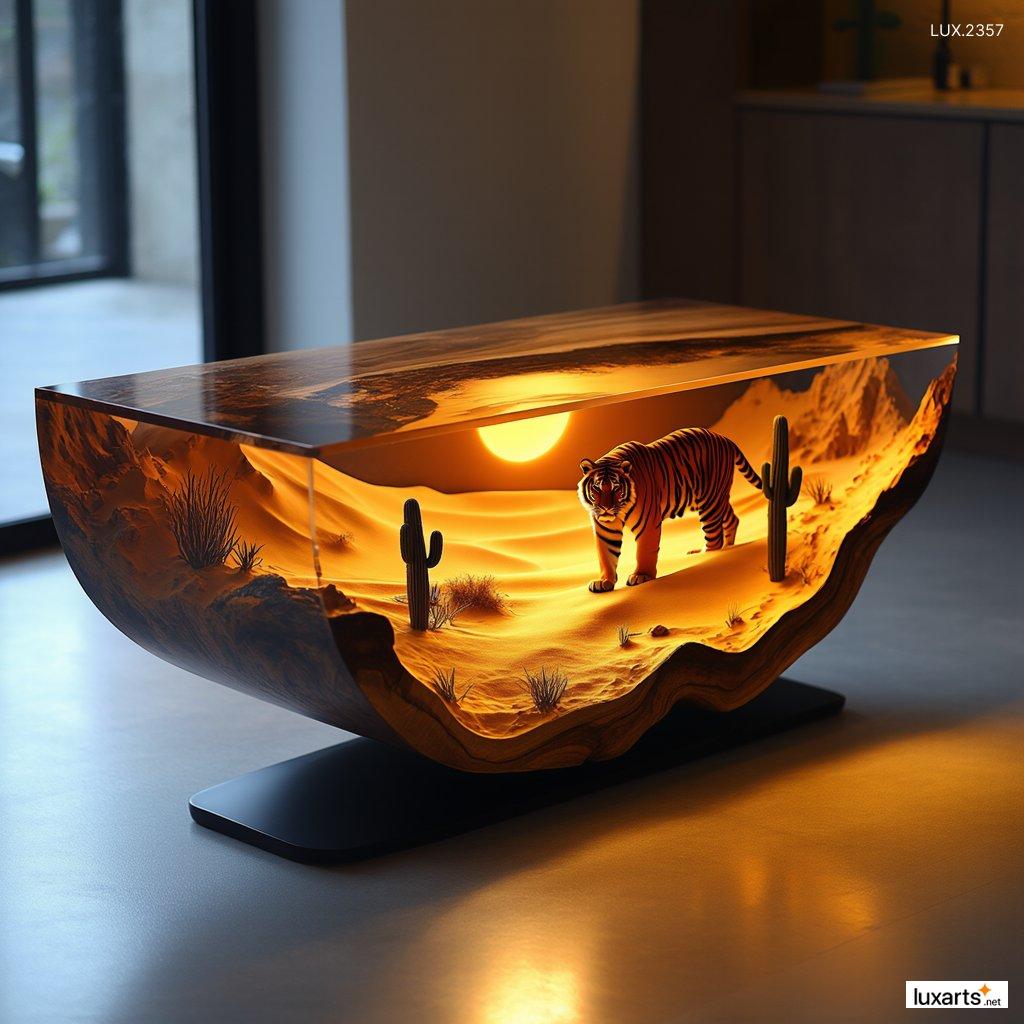 LUX.2357 Tiger Epoxy Coffee Tables Designs: Unique and Striking Furniture Ideas for Modern Homes tiger epoxy coffee tables designs 4