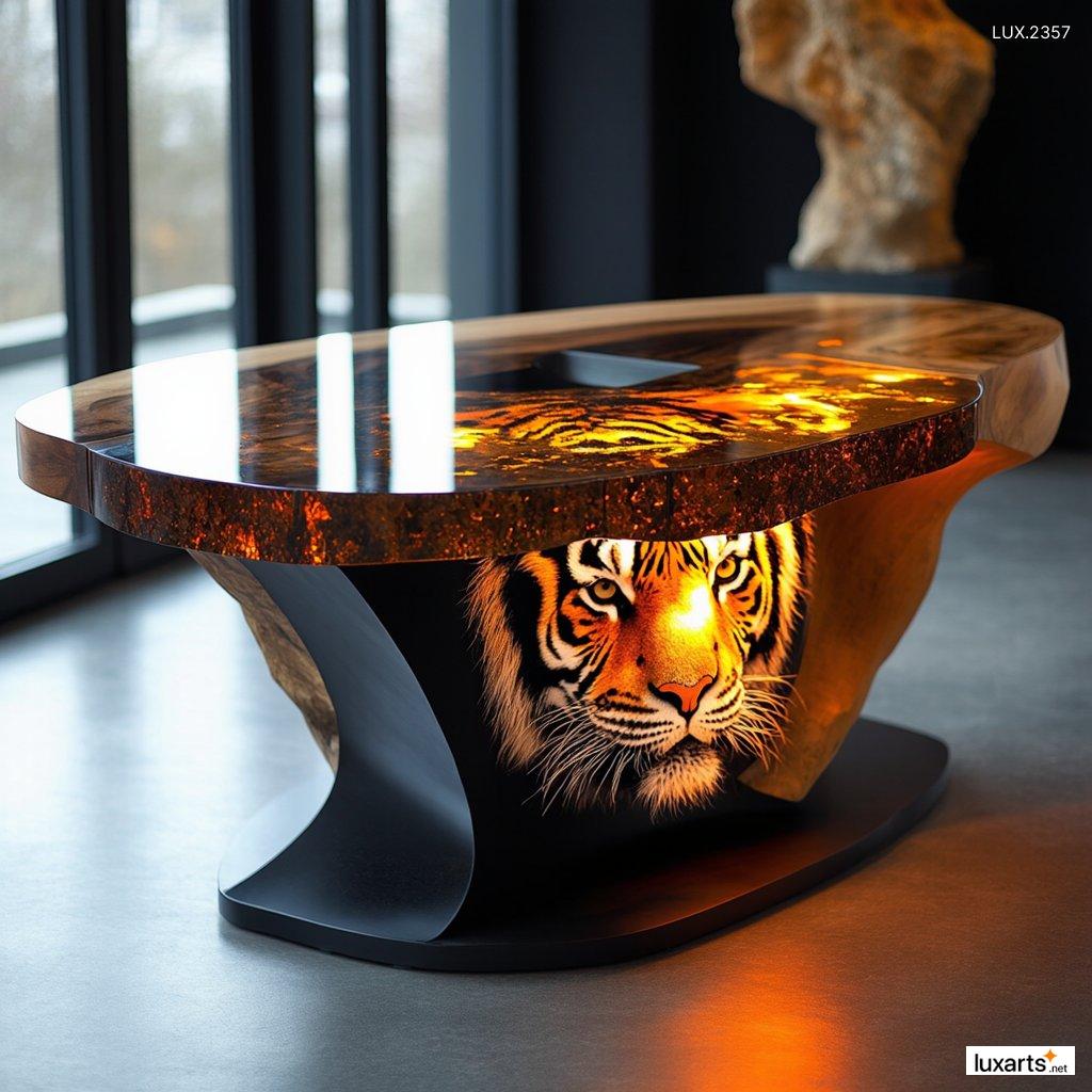 LUX.2357 Tiger Epoxy Coffee Tables Designs: Unique and Striking Furniture Ideas for Modern Homes tiger epoxy coffee tables designs 5