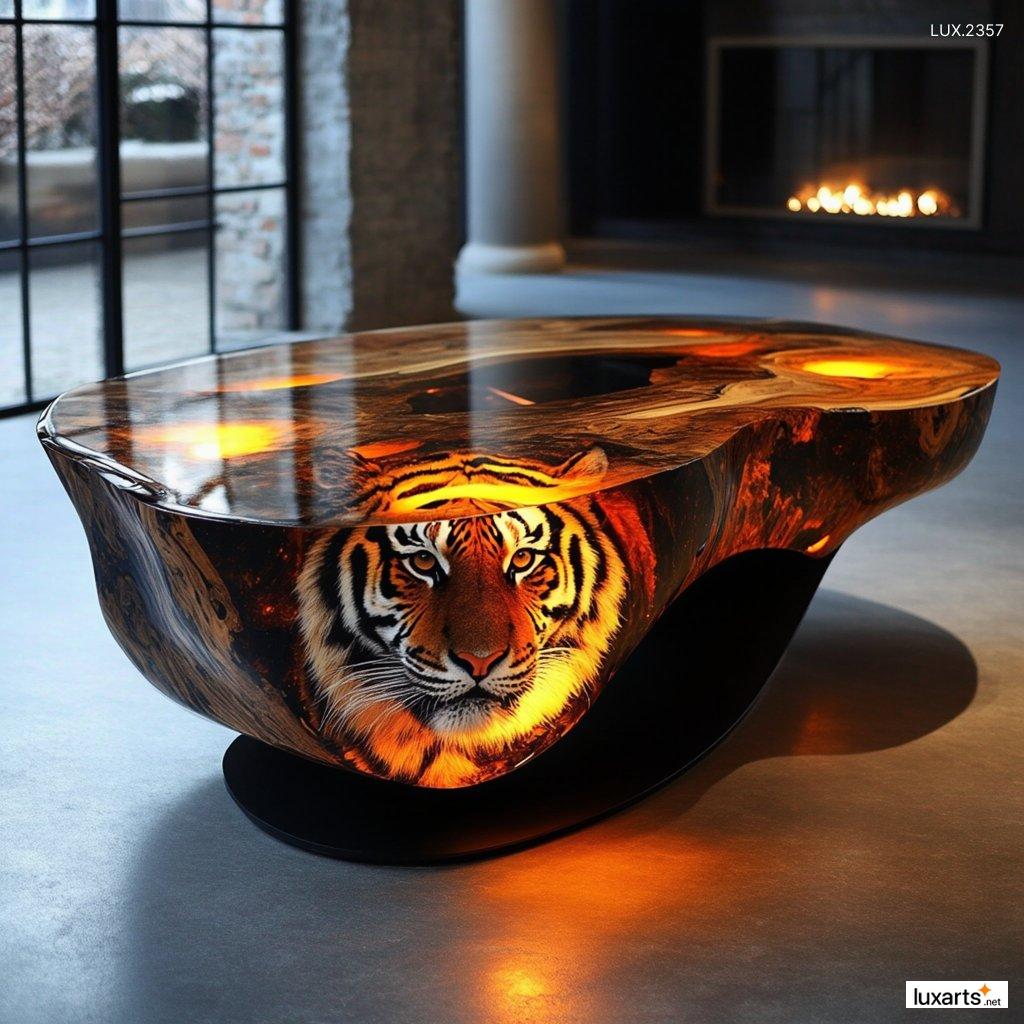 LUX.2357 Tiger Epoxy Coffee Tables Designs: Unique and Striking Furniture Ideas for Modern Homes tiger epoxy coffee tables designs 6