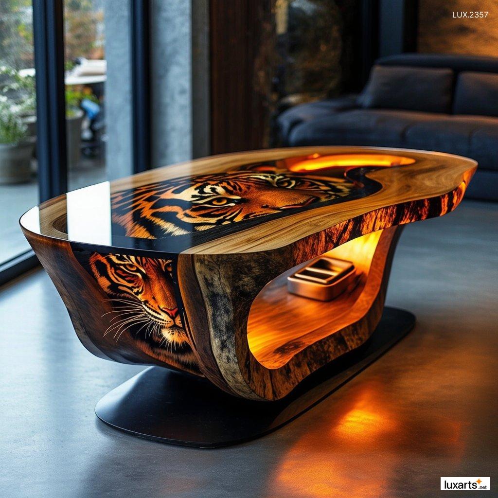 LUX.2357 Tiger Epoxy Coffee Tables Designs: Unique and Striking Furniture Ideas for Modern Homes tiger epoxy coffee tables designs 7