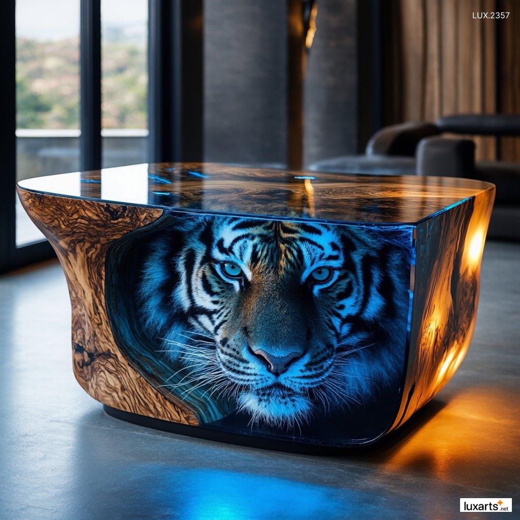 LUX.2357 Tiger Epoxy Coffee Tables Designs: Unique and Striking Furniture Ideas for Modern Homes tiger epoxy coffee tables designs 8