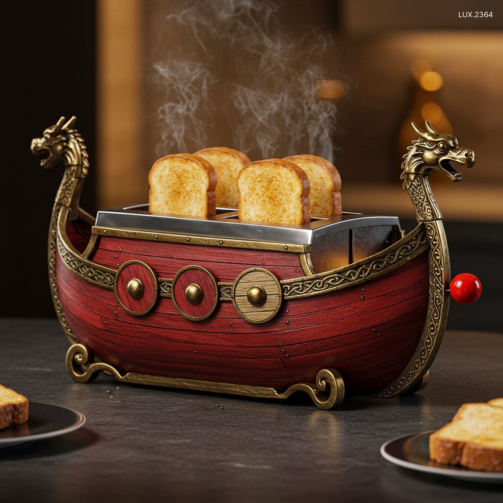 LUX.2364 Viking Ship Toasters: Elevate Your Breakfast Experience with Iconic Design viking ship toasters 1