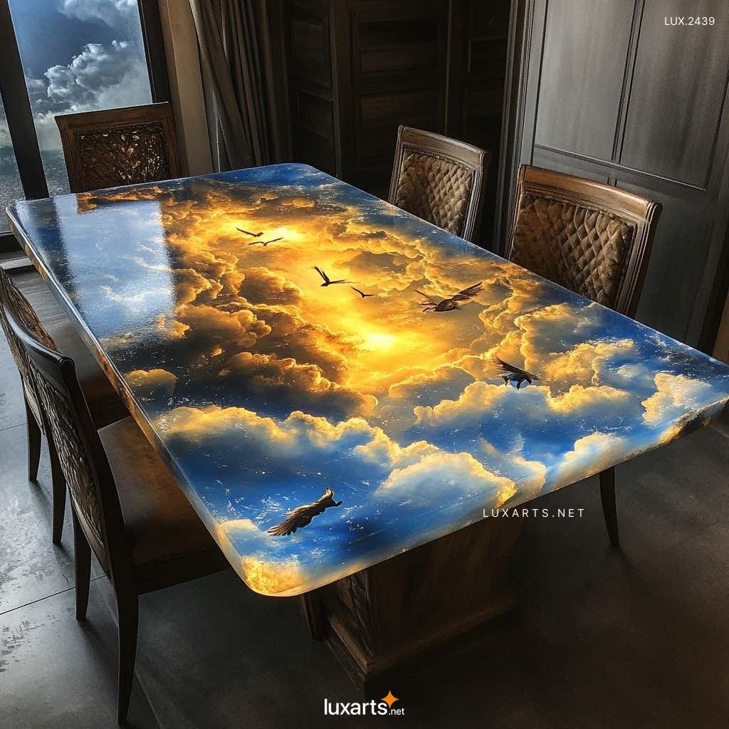 LUX.2439	Scene Epoxy Dining Tables: Stunning Centerpieces for Modern Dining Rooms active scene epoxy resin tables 1