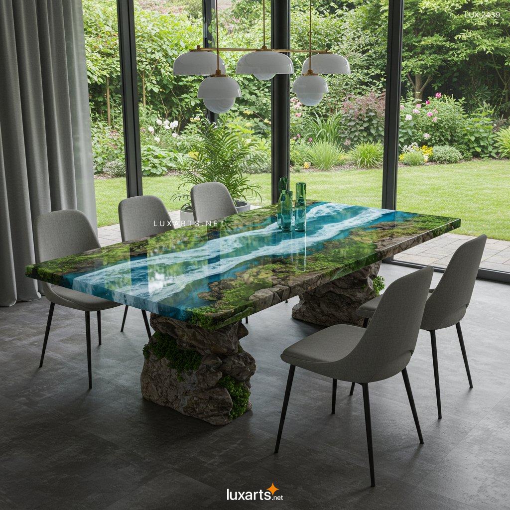 LUX.2439	Scene Epoxy Dining Tables: Stunning Centerpieces for Modern Dining Rooms active scene epoxy resin tables 11