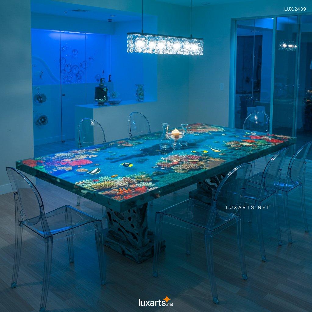 LUX.2439	Scene Epoxy Dining Tables: Stunning Centerpieces for Modern Dining Rooms active scene epoxy resin tables 12