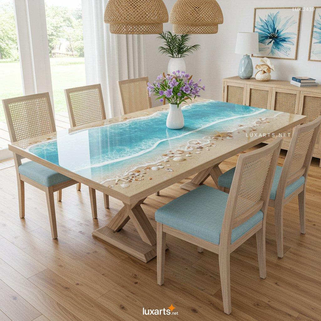 LUX.2439	Scene Epoxy Dining Tables: Stunning Centerpieces for Modern Dining Rooms active scene epoxy resin tables 7